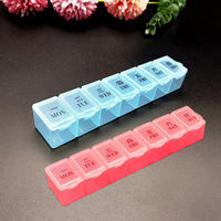 The medicine box is a portable food-grade mini large-capacity Chinese and English seven-compartment medicine storage box for 7 days a week thumbnail 8