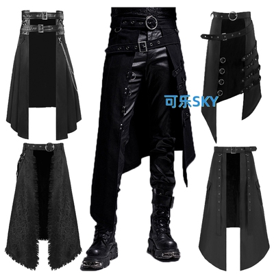 万圣节男士半身裙暗黑摇滚cos服
