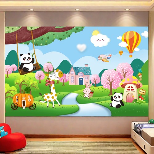 儿童房间墙贴卡通动物自粘画卧室床头动漫装饰画幼儿园背景墙贴画