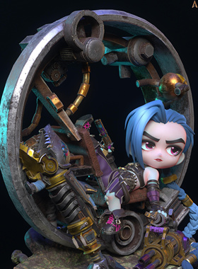 T089 Jinx Unsupported GK白模手办 光固化3D打印 STL图纸 sfw