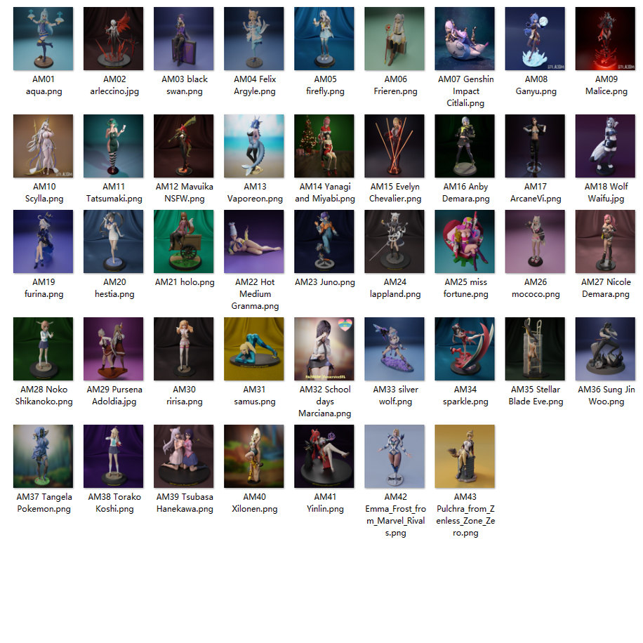 43套FunserviceSTL工作室合集 3D打印图纸 STL素材 自动更新 NSFW