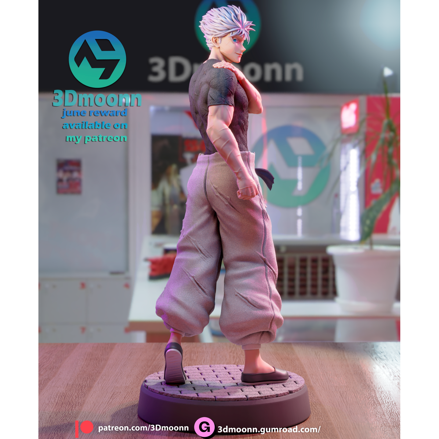 咒术回战Gojo五条悟 GK白模 手办 光固化3D打印  STL图纸