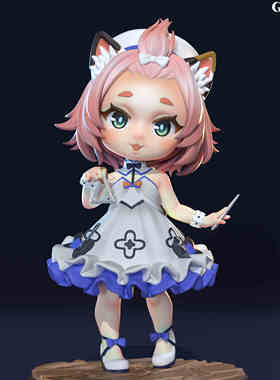 T040 Diona GK白模手办 光固化3D打印 STL图纸 sfw