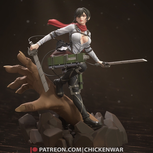 Attack GK白模手办 Ackerman 光固化3D打印 TitanMikasa AH05