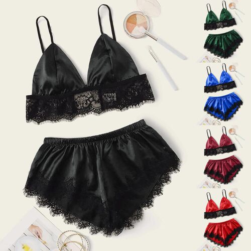 Pajamas Simulated Silk Homewear Ladies Underwear Nightdress