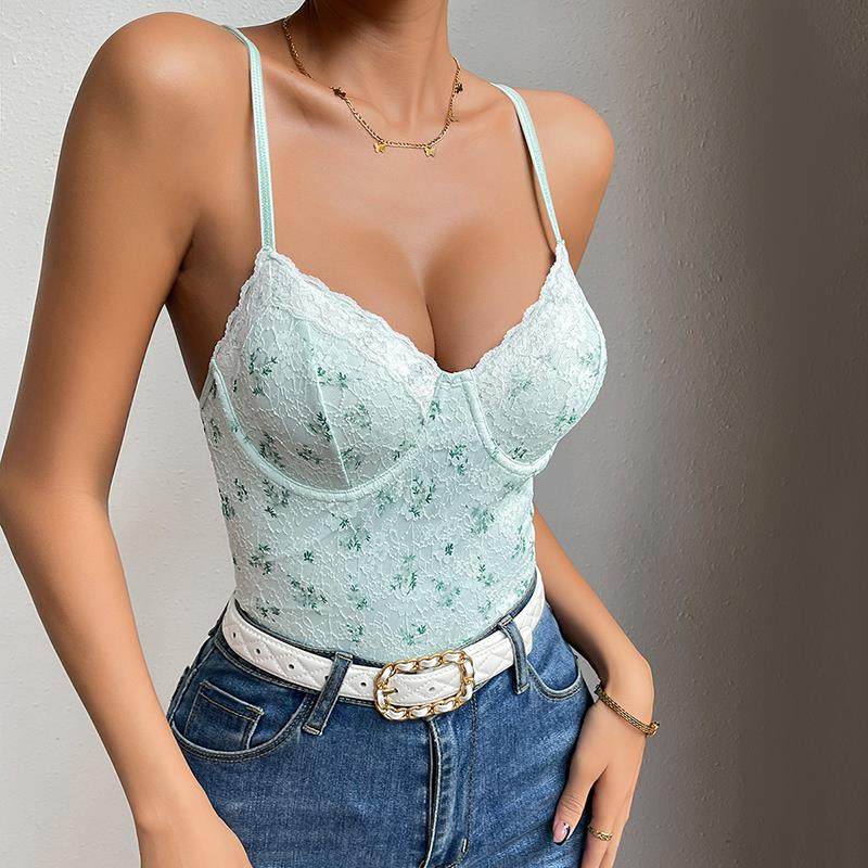 过渡性感ZONE纯欲风连身吊带背心辣妹街头百搭薄荷绿绑带连身衣裤