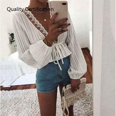 blusa suelta volantes camisas Oto?o de talla grande S-2XL