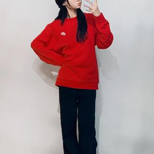 NIKE耐克卫衣男子运动休闲红色基础长袖加绒保暖套头衫BV2663-657