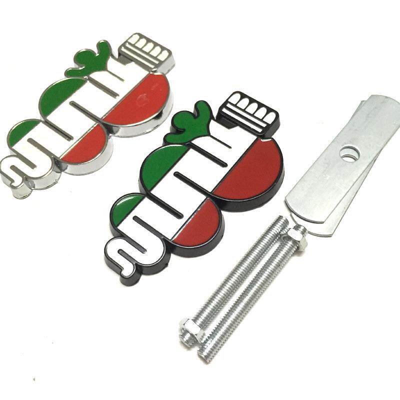 适用于阿尔法罗密欧朱丽叶尾标中网标标志改装3d车标汽车装饰贴