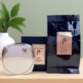 天率丹气垫套盒保湿 whoo 后 遮瑕滋润气垫bb提亮