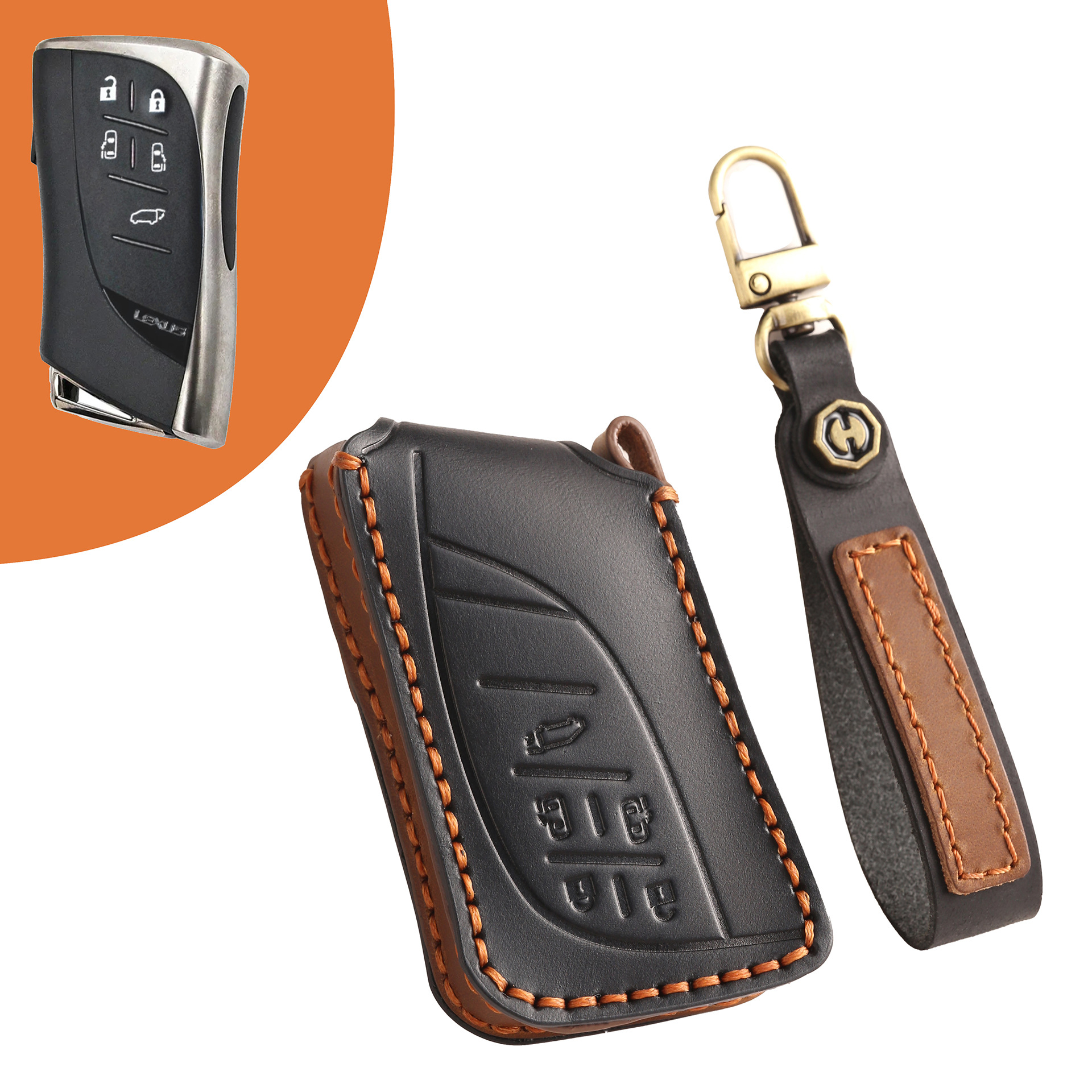 适用2025款凌志雷克萨斯LM350雷尔法LM500h真皮汽车钥匙套全包壳