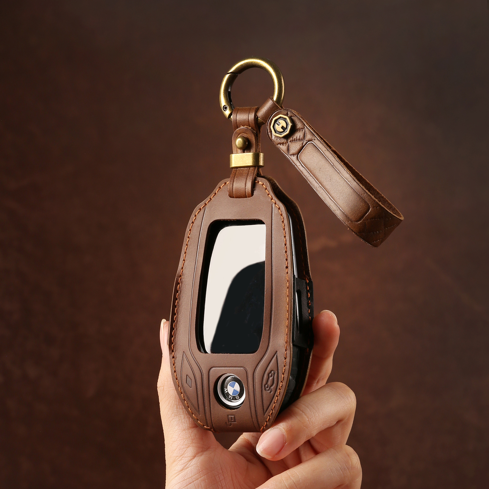 适用宝马液晶钥匙套7系730Li/740Li/750Li/760Li840iX7真皮全包壳