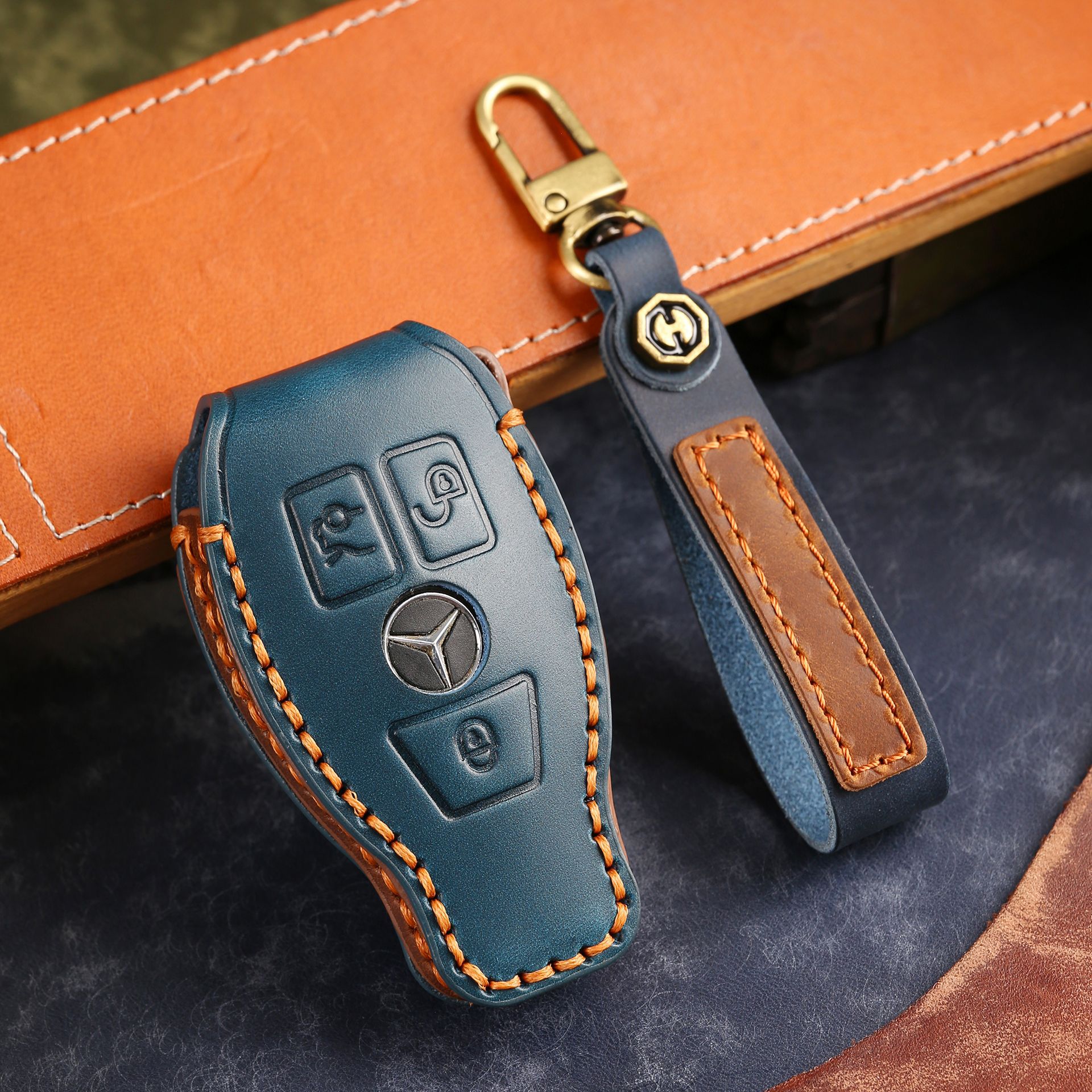 适用奔驰老款C级S级汽车钥匙套E级GLC/GLA/GLE/GLS保护壳钥匙包