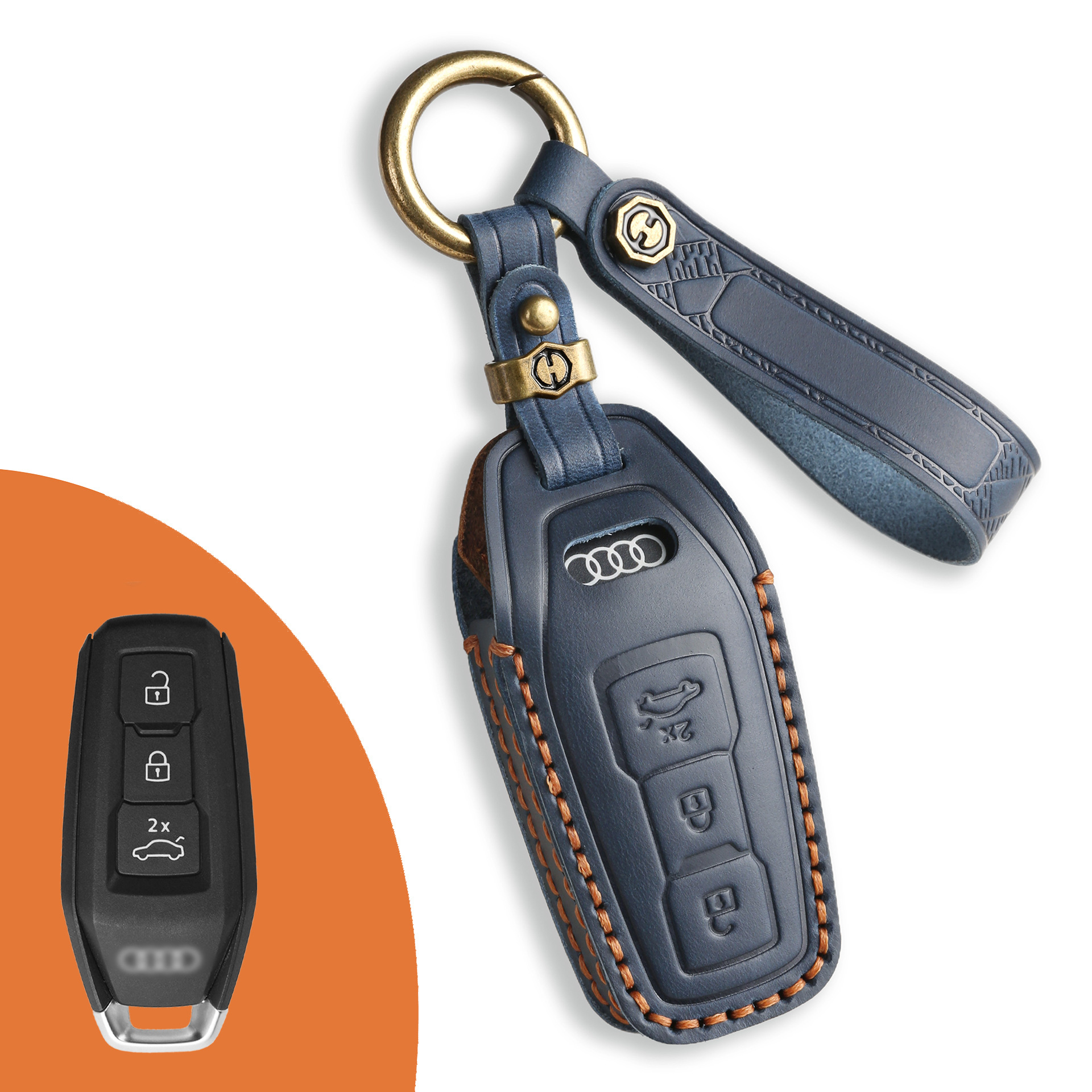 适用2026款奥迪A5L运动版钥匙套Q6L sportback e-tron真皮全包壳