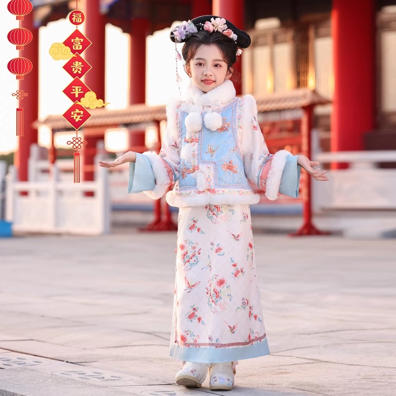 女童汉服套装中国风古装演出服