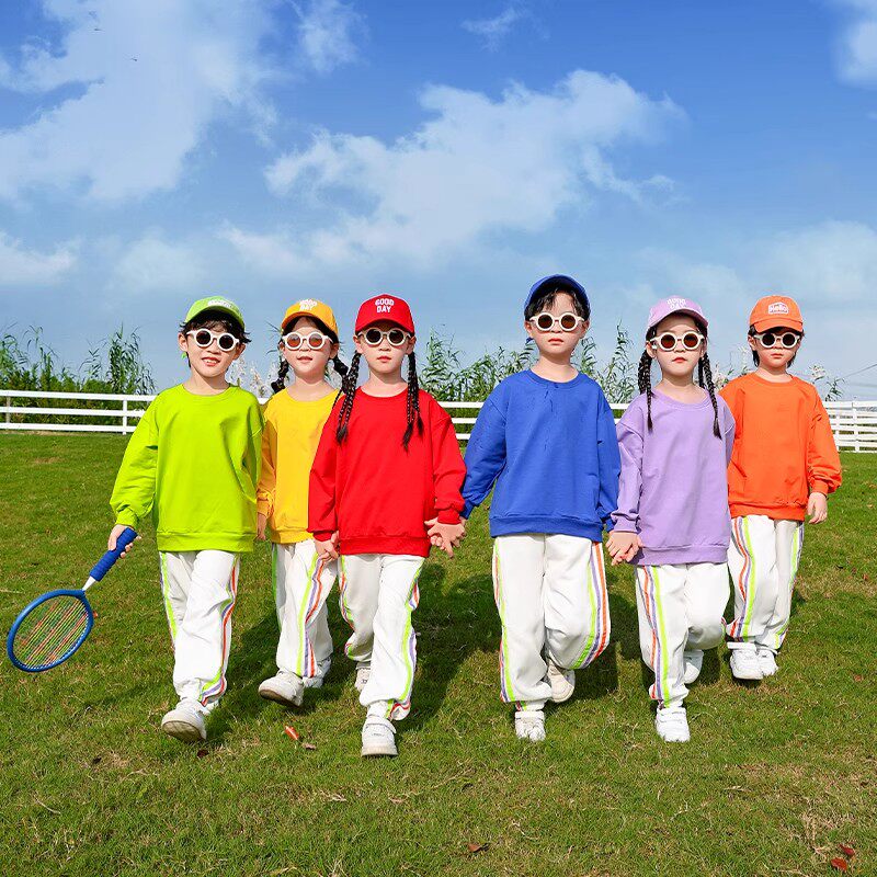 儿童啦啦队演出服幼儿园拉拉操舞蹈班服秋季小学生运动会表演服装