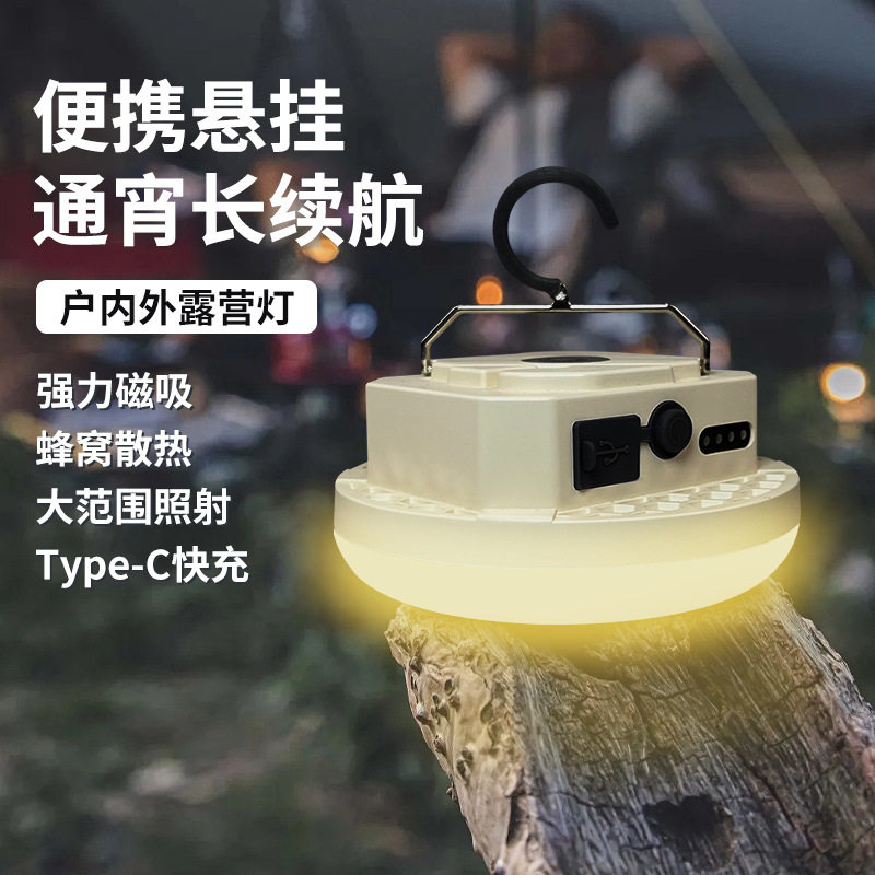百飞S01露营灯户外便携帐篷灯野营超亮多功能营地灯可充电照明灯
