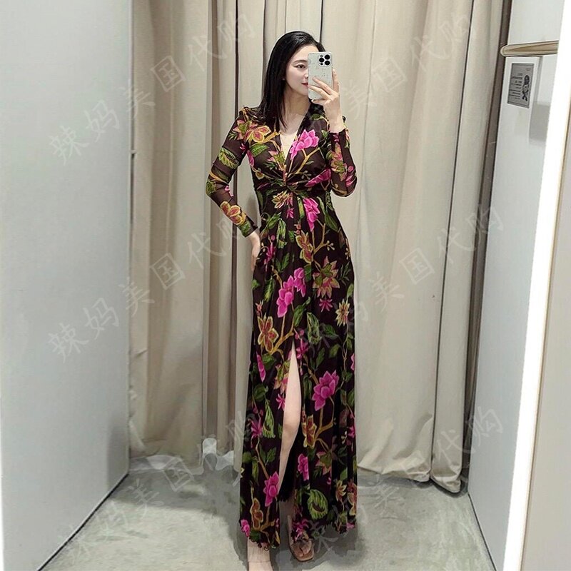 DVF摩洛哥夜花园长款连衣裙