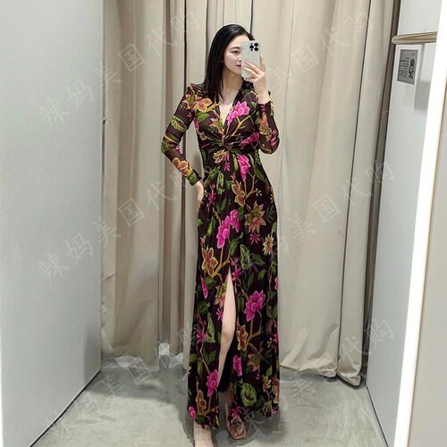 DVF摩洛哥夜花园长款连衣裙