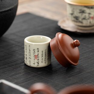 汝窑墨竹扳指盖置盖托复古盖碗陶瓷紫砂壶放置架功夫茶具茶道配件