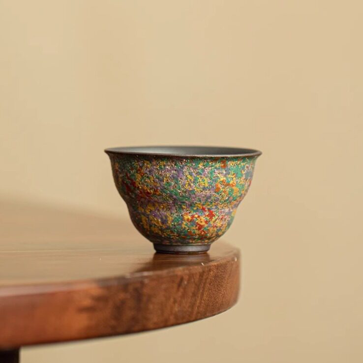 岩绘时光葫芦杯家用陶瓷茶杯主人杯个人专用品茗杯单杯功夫茶具