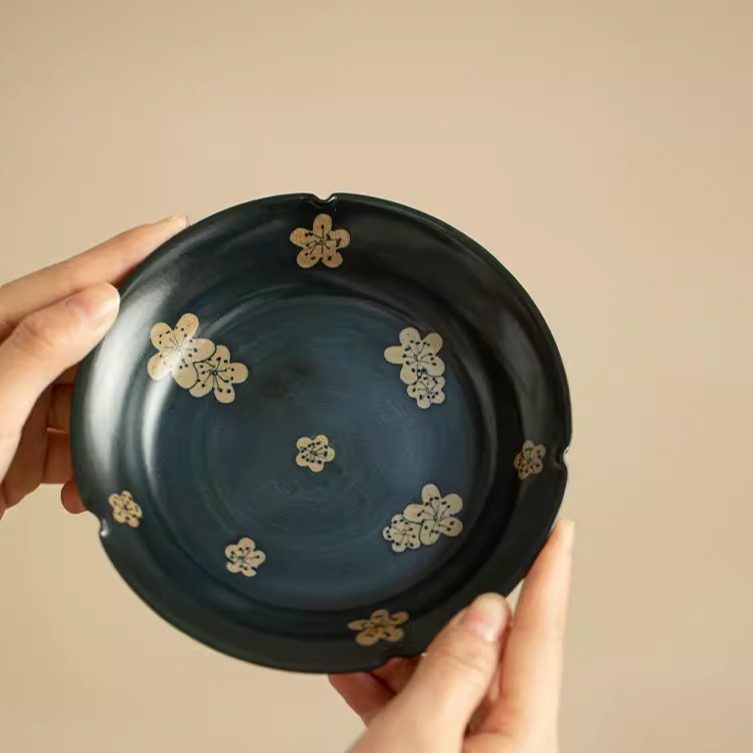 粉引蓝釉冰梅壶承壶垫干泡台