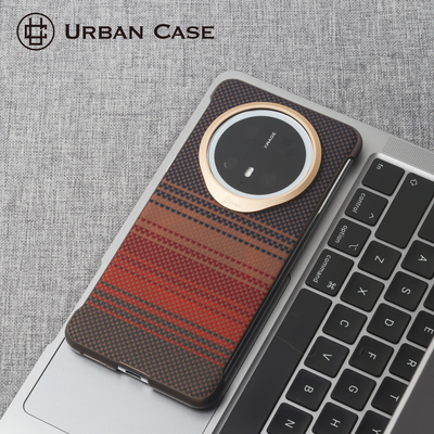 Urban Case凯夫拉半包PC硬壳散热轻薄磁吸适用于华为P80pro手机壳华为mate70pro保护套个性商务男款