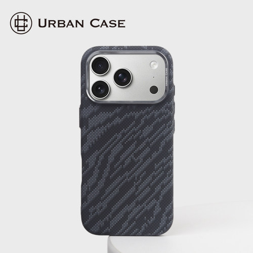 URBAN CASE 玄霆系列限定款凯夫拉纹碳纤维纹浮雕手工水贴磁吸适用于iPhone17promax手机壳17pro硬壳保护套