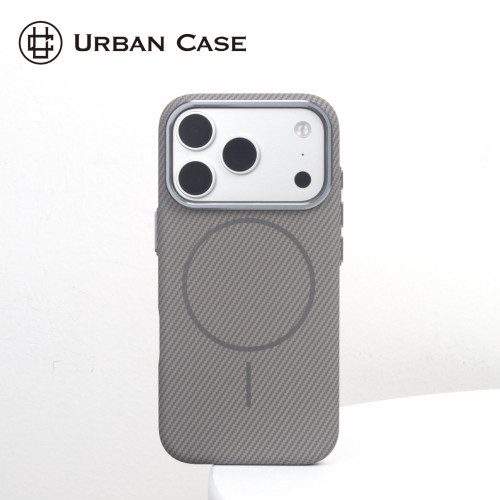 Urban Case 细圈碳纤维纹水贴磁吸适用于iPhone18promax手机壳苹果17pro轻薄硬壳保护壳个性极简商务风男性
