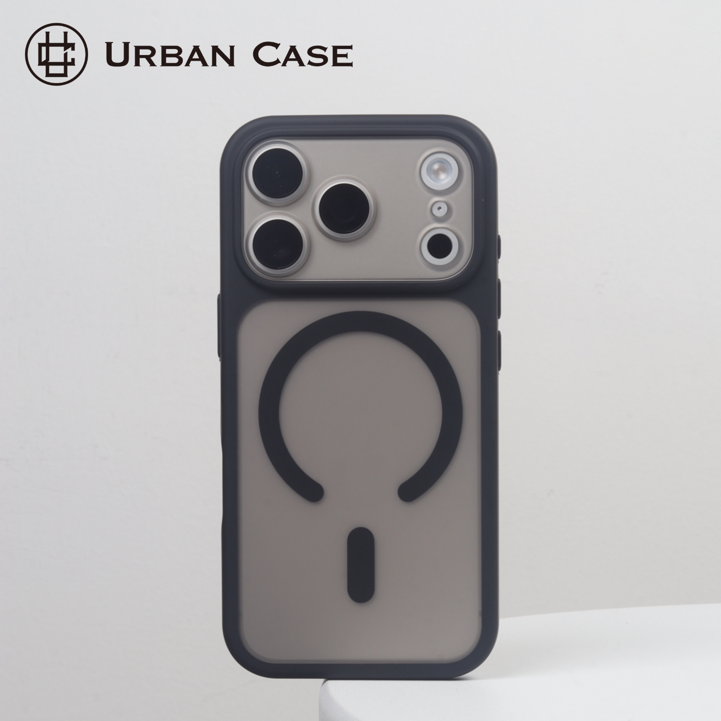 URBAN CASE 可拆卸镜头框二合一磨砂肤感磁吸手机壳适用于iPhone17promax苹果17pro保护壳简约创意个性情侣款