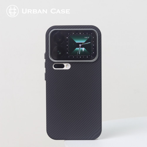 URBAN CASE 纯黑碳纤维纹PC水贴超薄散热磁吸适用于小米17promax手机壳xiaomi17pro保护套男生简约磨砂硬壳