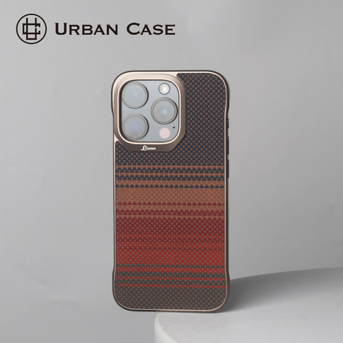 URBAN CASE 凯夫拉PC半包无边框磁吸适用于iPhone17promax手机壳苹果16promax碳纤维保护套商务风男士个性款