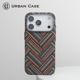 Urban 轻薄散热情侣 Case波西米亚编织纹浮雕水贴PC磁吸适用于iPhone17promax手机壳苹果16pro保护套创意个性