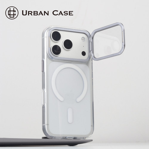 URBAN CASE 简派隐藏镜头支架磁吸防摔适用iPhone17promax手机壳苹果17pro简约保护套高级感原机色