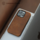 Urban Case 复古疯马皮革真皮磁吸磁吸电容按键适用于iPhone16promax手机壳苹果15pro牛皮质保护套原创商务