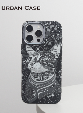 Urban Case波普豹猫【限定版】水贴微浮雕散热轻薄磁吸适用于iPhone16promax手机壳苹果15pro保护套个性民族