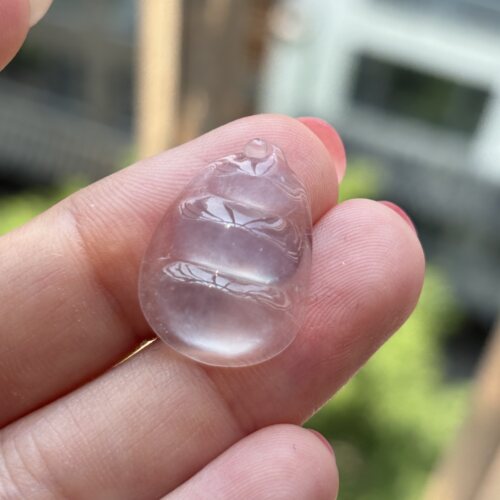 缅甸玻璃种翡翠A货福豆裸石吊坠挂件珠宝首饰玉石挂件吊坠 自然光