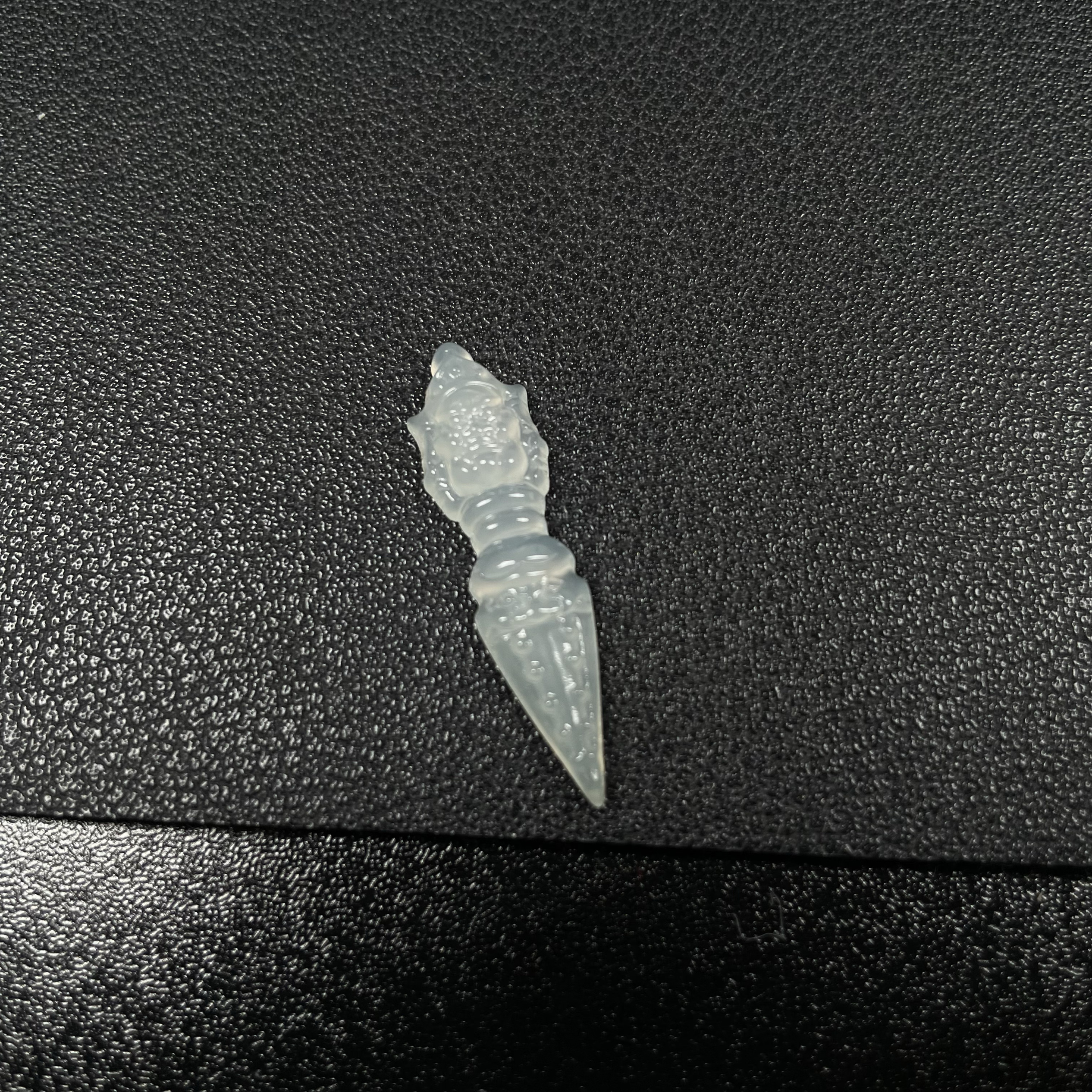 A货翡翠冰种起胶金刚杵吊坠挂件男女款