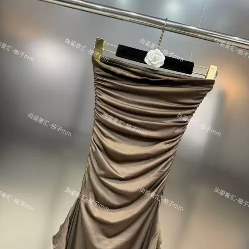 Весенний летний топ без лямок, платье, популярно в интернете, 2024 года, эластичная талия