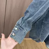 Демисезонный дизайнерский ретро лонгслив, рубашка, свободный крой