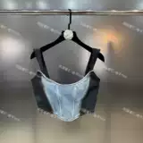 Джинсы, брендовый корсет, градиент, свободный прямой крой, эффект подтяжки, европейский стиль