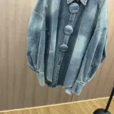 Демисезонный дизайнерский ретро лонгслив, рубашка, свободный крой