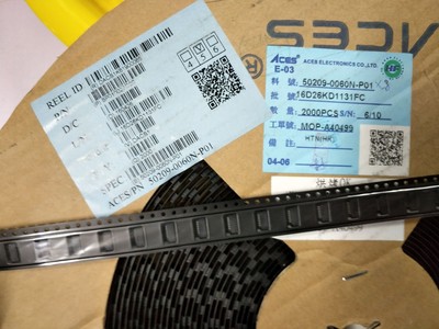 ACES宏致连接器 50209-0060N-P01 刺破式针座 连接座子6pin 现货