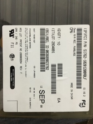 FCI 连接器 51762-10201200ABLF 原装  现货供应 可出售样品