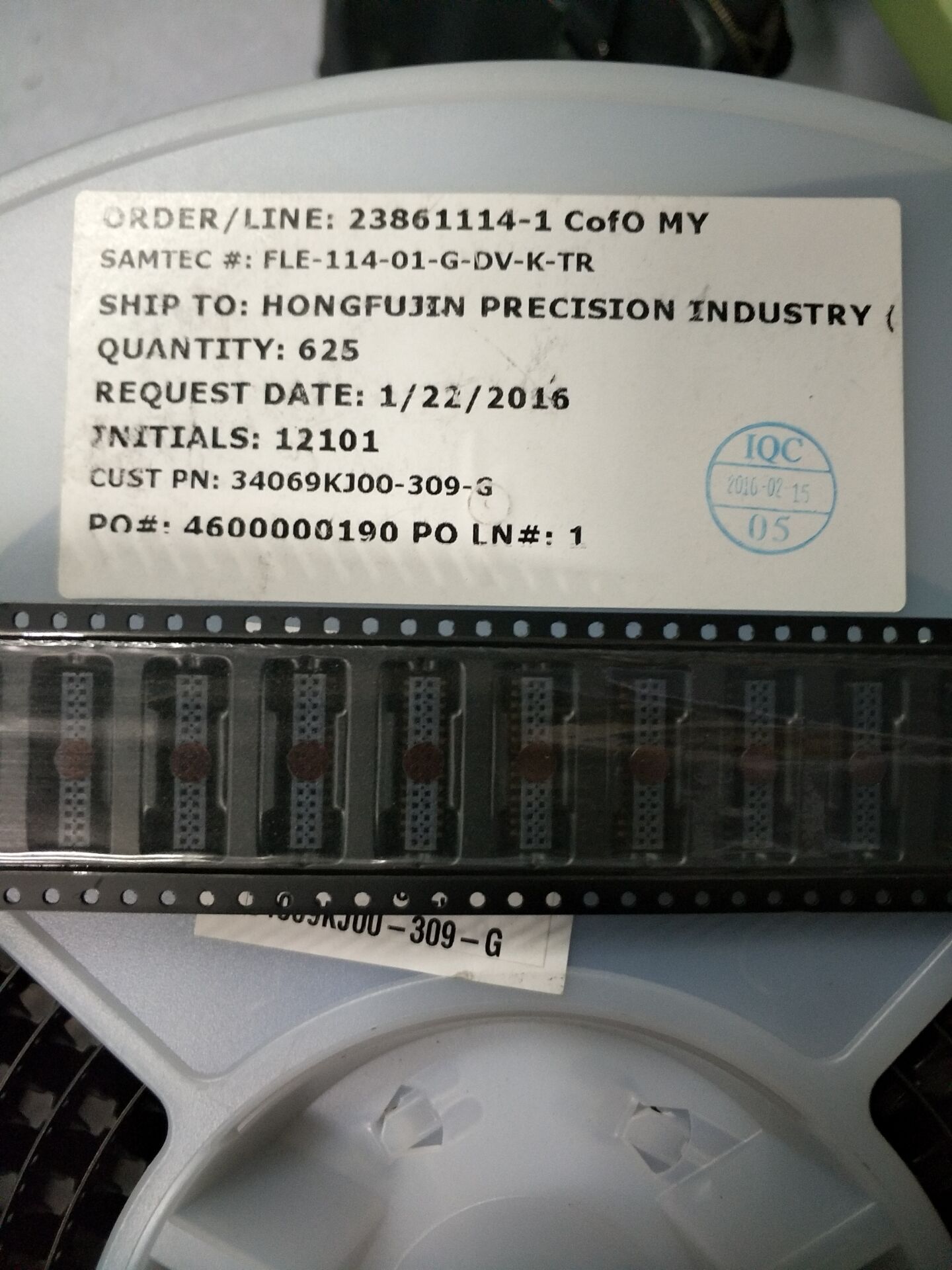 SAMTEC/申泰连接器FLE-114-01-G-DV-K-TR 连接端子 深圳仓储