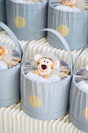 小熊有礼虎宝宝宴出生满月百天百日周岁高级皮桶伴手礼可爱礼品