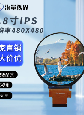 2.8寸圆形液晶显示屏480*480AI小智屏幕智能家电屏家居屏LCD屏幕