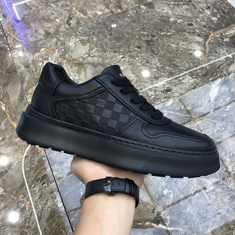 板鞋男鞋广州真皮厚底休闲鞋