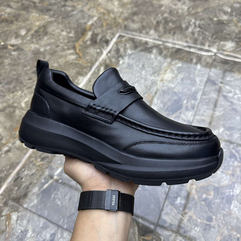 广州男鞋新款真皮时尚休闲皮鞋高端商务懒人一脚蹬乐福鞋百搭厚底,流行男鞋,休闲皮鞋,淘宝优惠券,粉丝福利购,淘宝优惠卷
