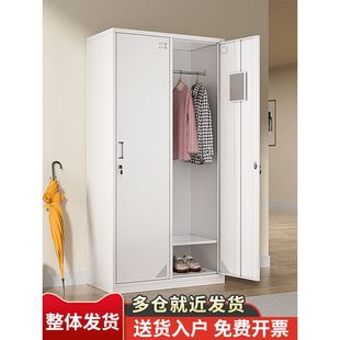 二门更衣室柜员工储物学生书包铁皮柜车间游泳馆换衣柜商用鞋柜子